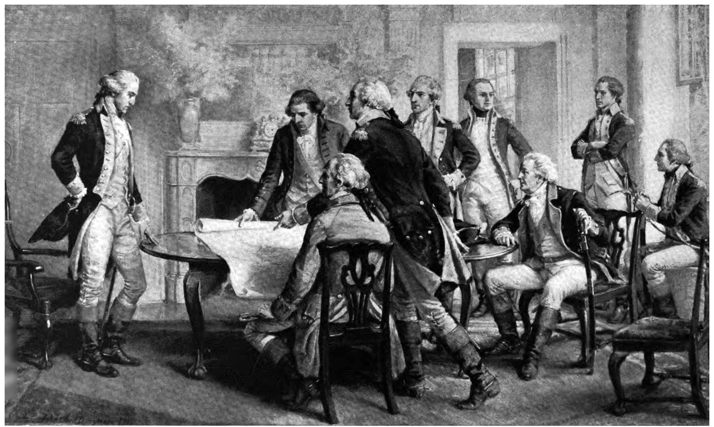 Washington's Council of War after the Battle of Long Island, painted by John Ward Dunsmore. Israel Putnam is shown among Washington's senior commanders.
