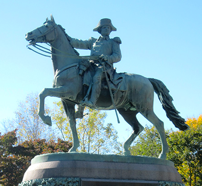 Bronze statue of Israel Putnam on horseback